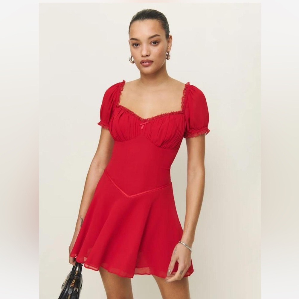 Reformation: Ondine Dress (Lipstick) - NWT